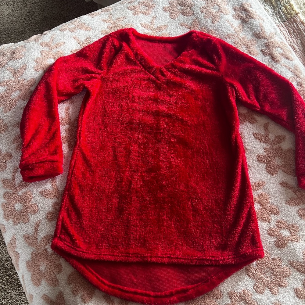 Cozy Red Long Sleeve Sweater